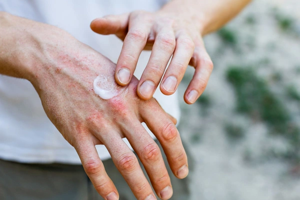 Podrażnione i zaczerwienione ręce